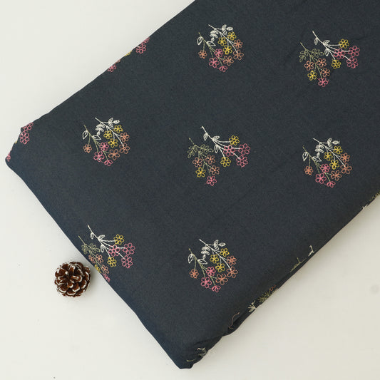 Denim Embroidery Fabric