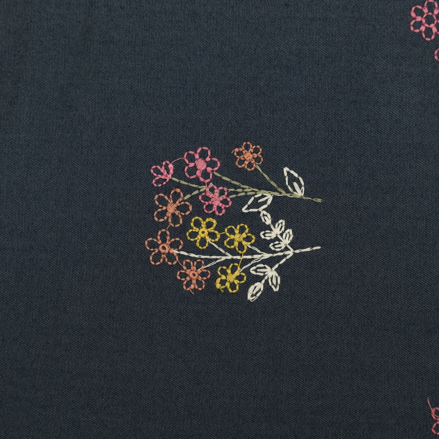 Denim Embroidery Fabric