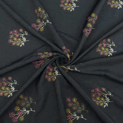 Denim Embroidery Fabric