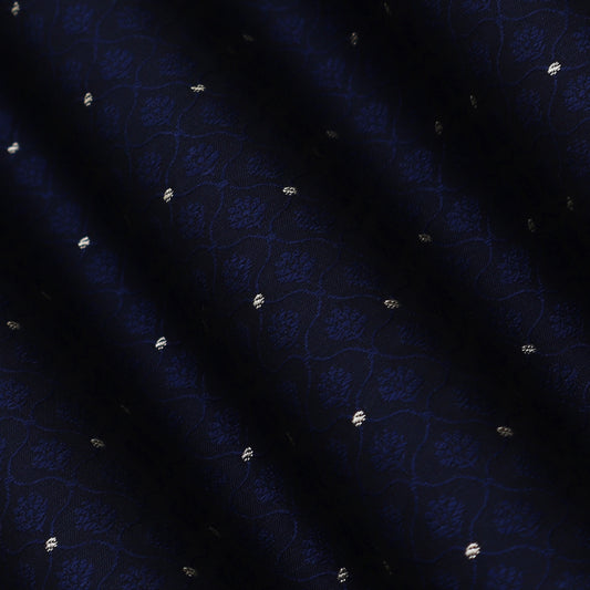 Navy Blue Color Tanchui Brocade Fabric