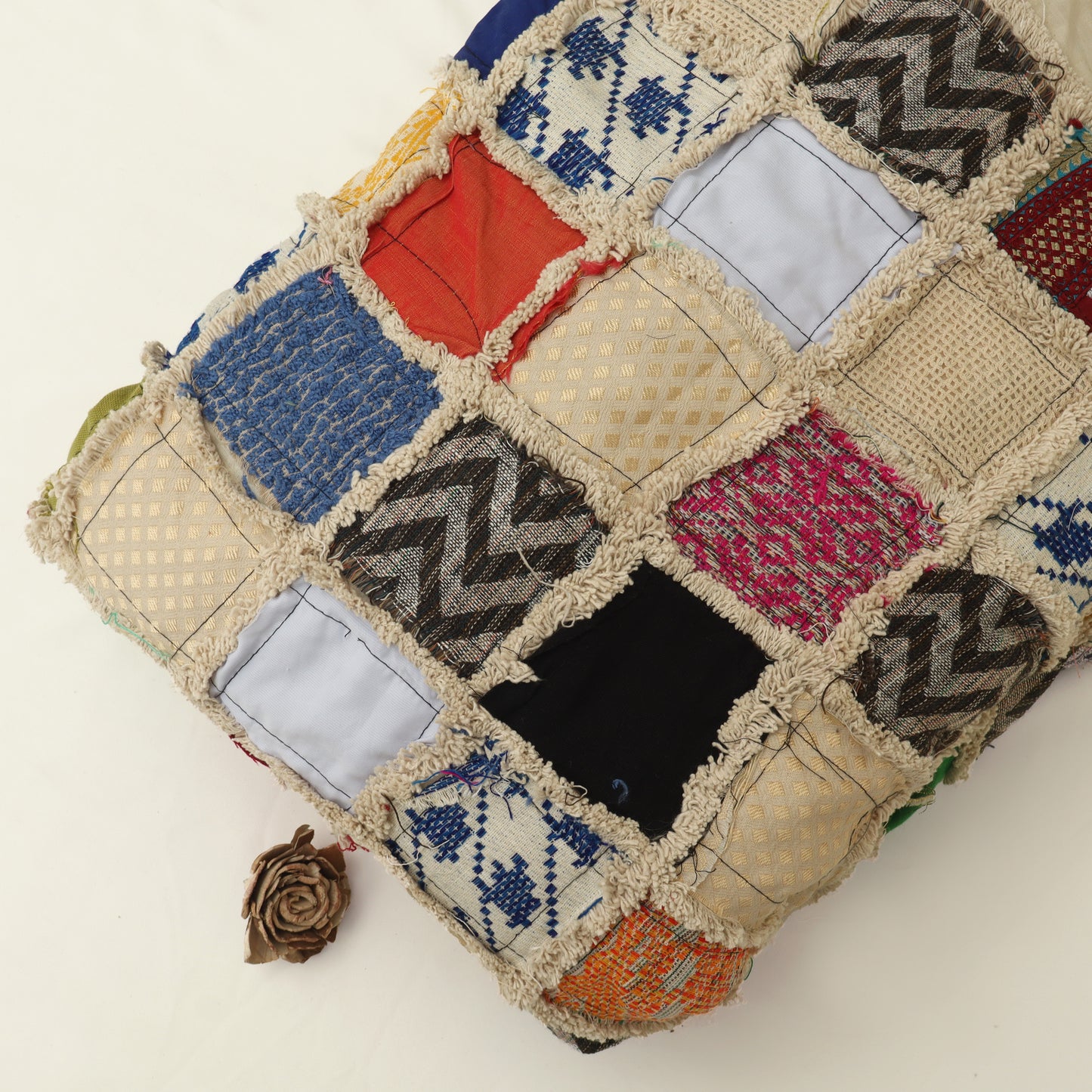 Cotton Jute Embroidery Fabric