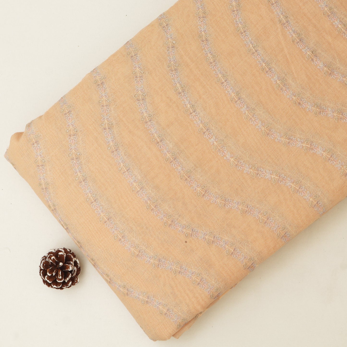 Chanderi Embroidery Fabric