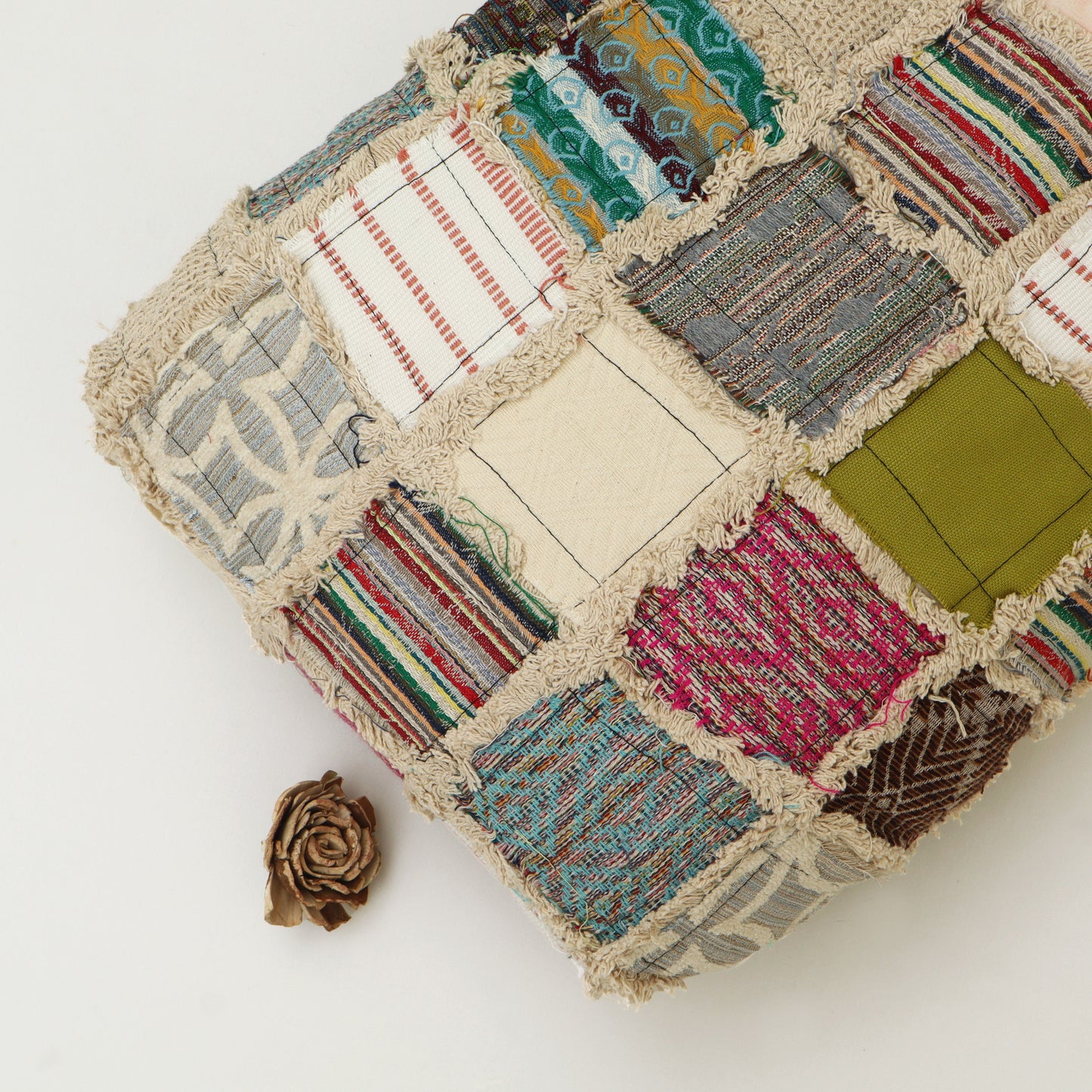 Cotton Jute Embroidery Fabric