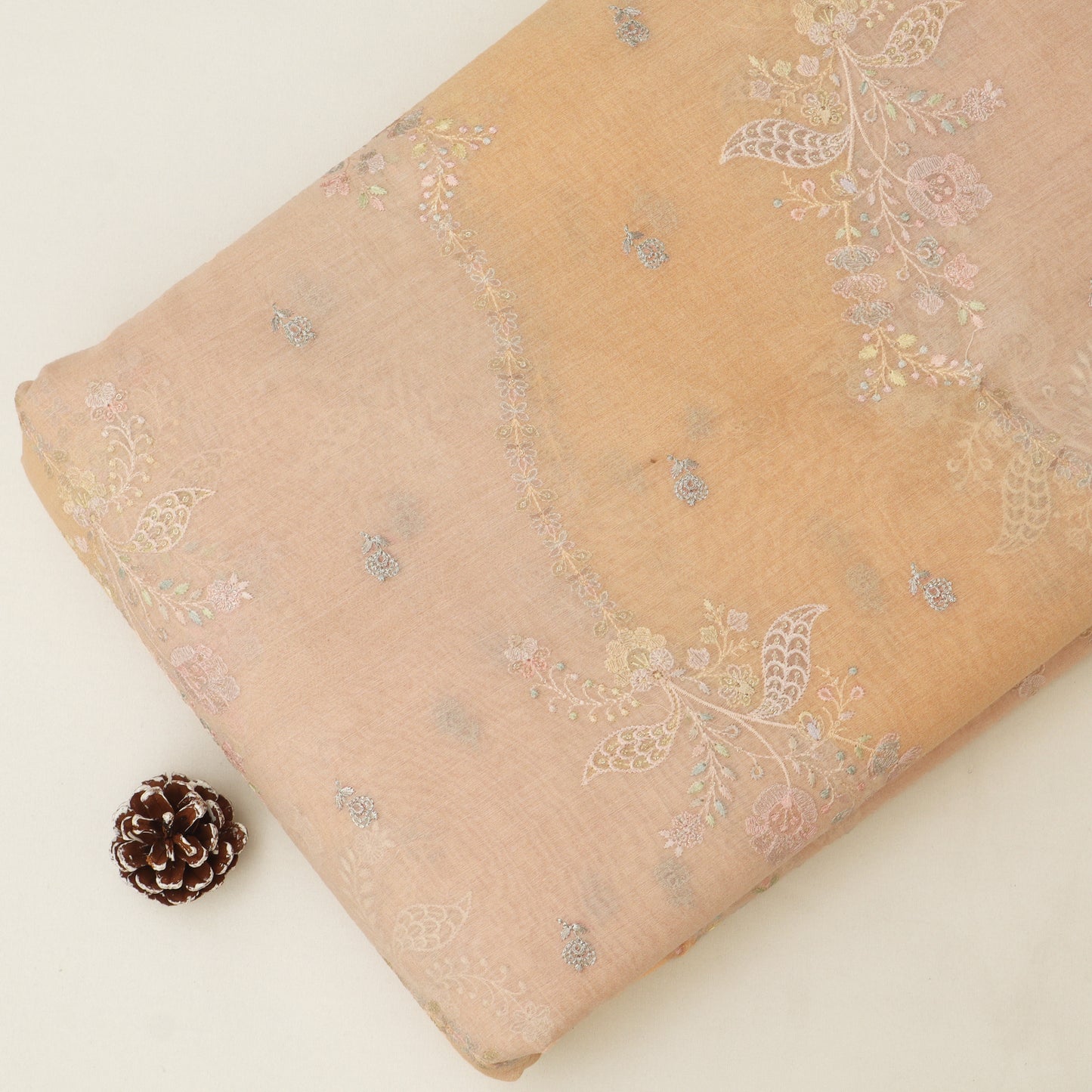 Chanderi Embroidery Fabric