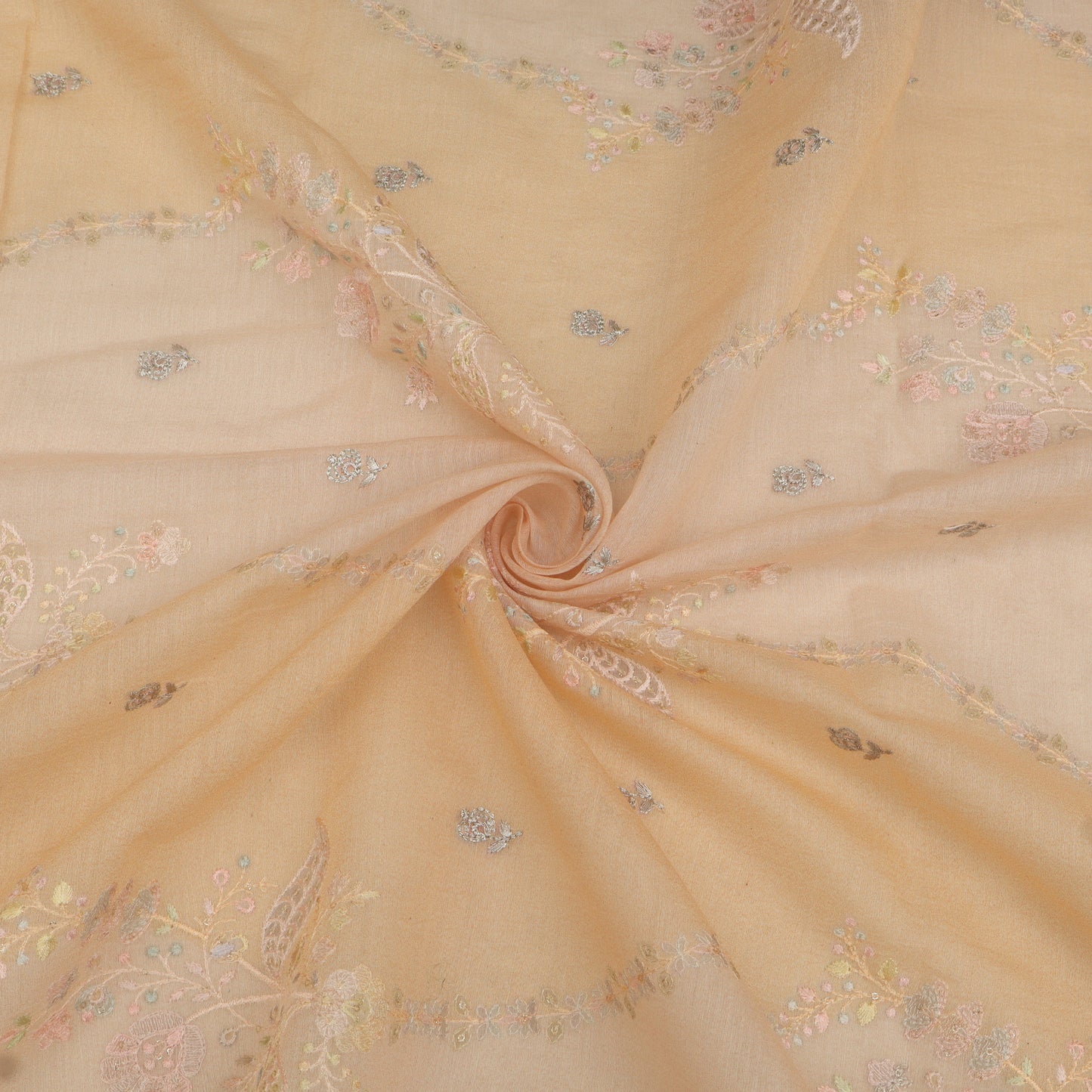 Chanderi Embroidery Fabric