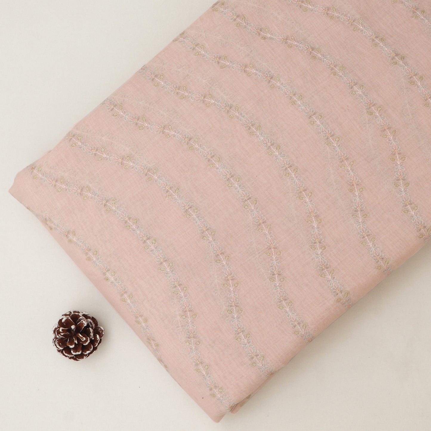 Chanderi Embroidery Fabric
