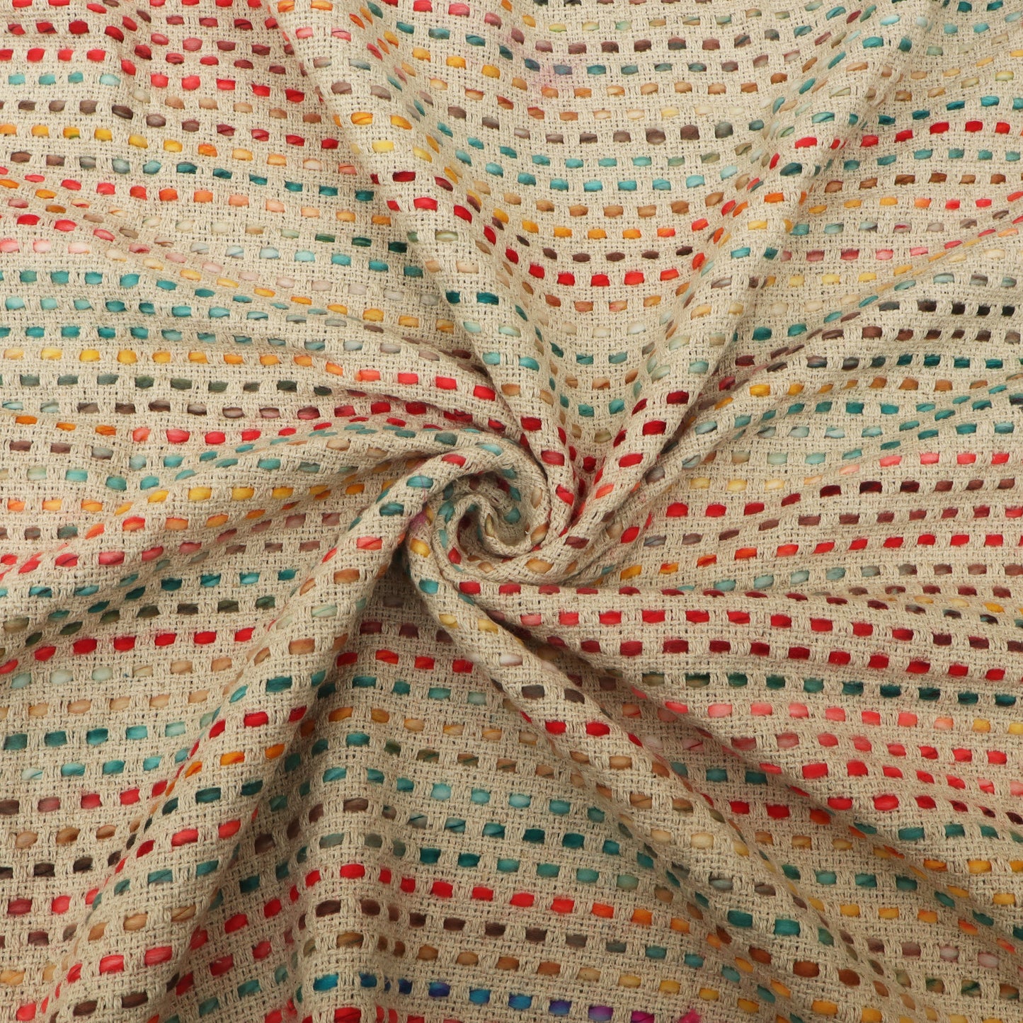 Cotton Jute Embroidery Fabric