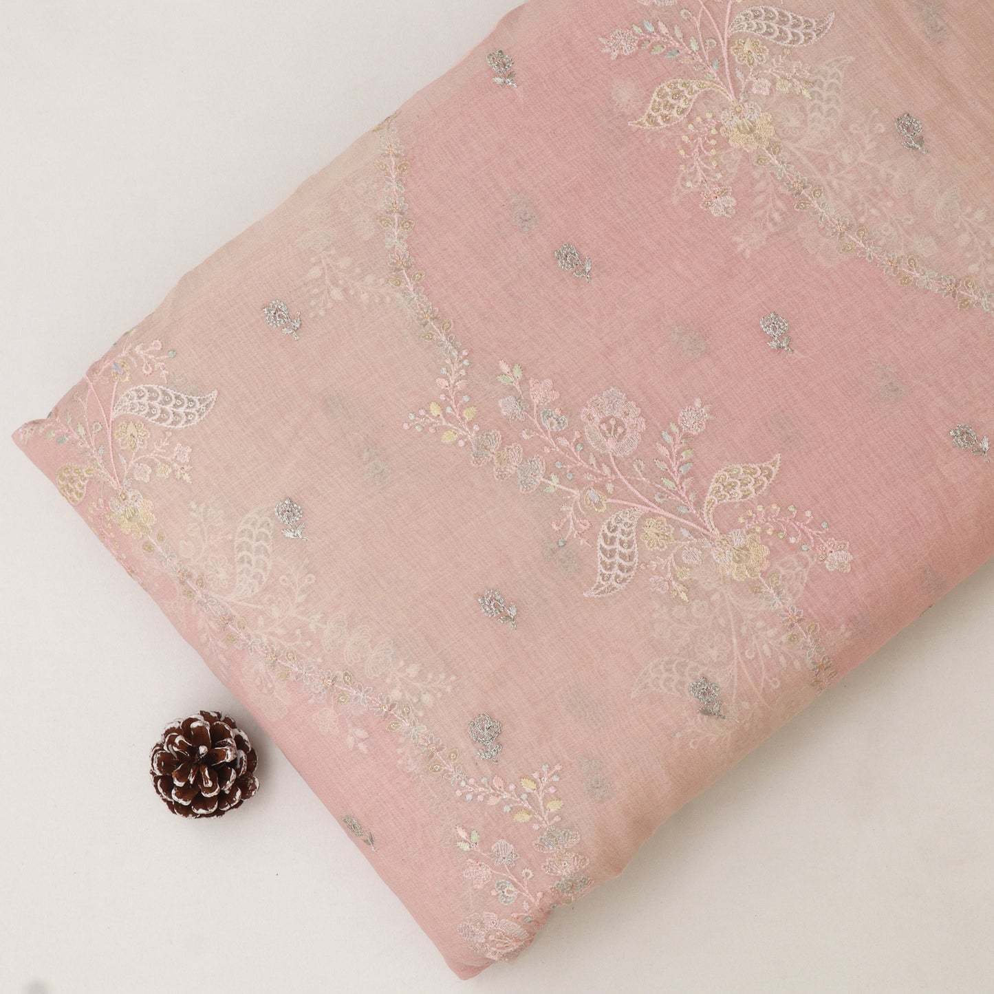 Chanderi Embroidery Fabric