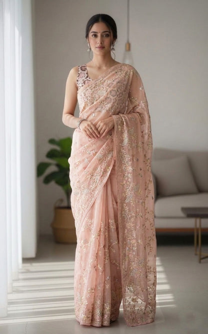 Chanderi Embroidery Fabric