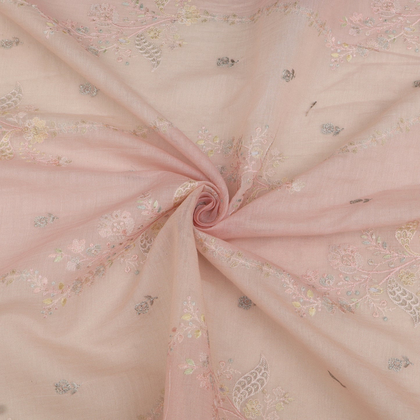 Chanderi Embroidery Fabric