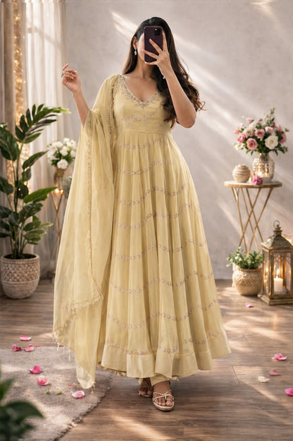Chanderi Embroidery Fabric