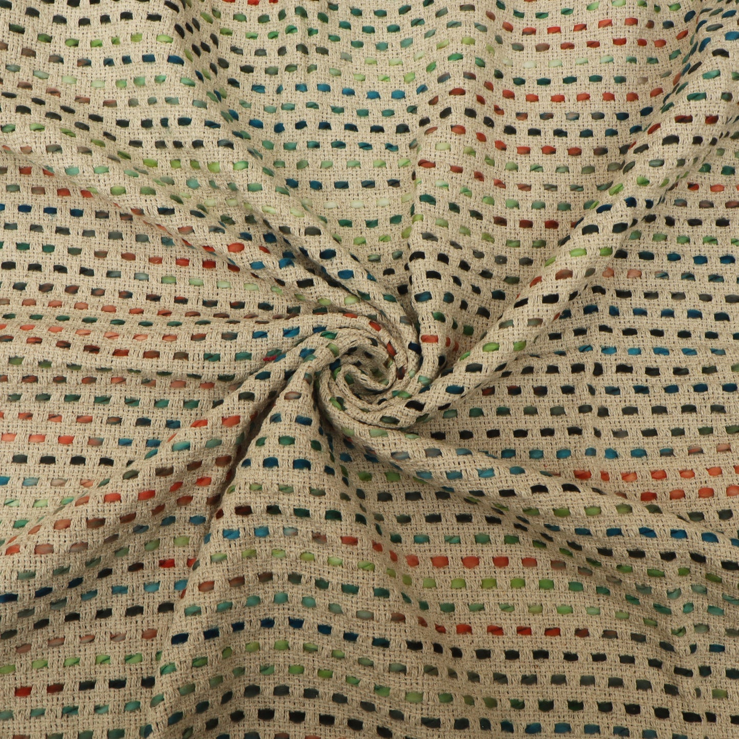 Cotton Jute Embroidery Fabric