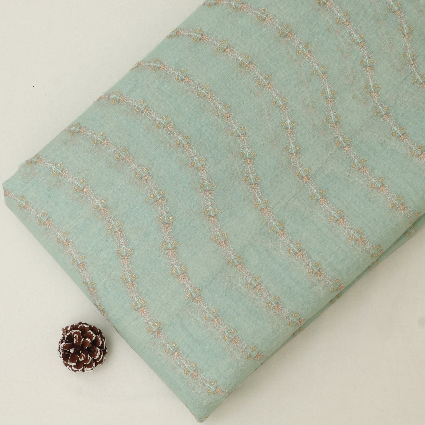 Chanderi Embroidery Fabric