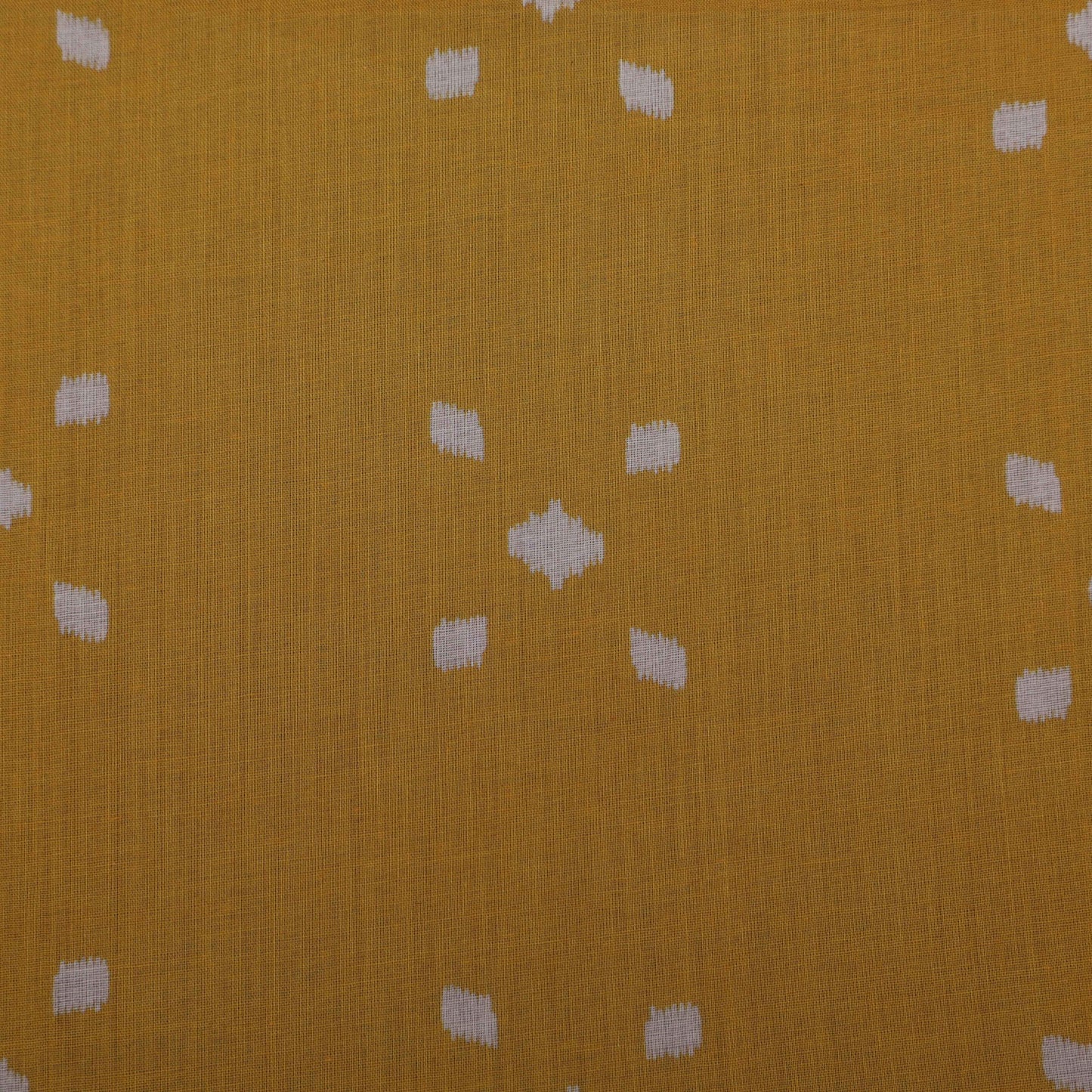 Yellow Color Mulmul Print Fabric