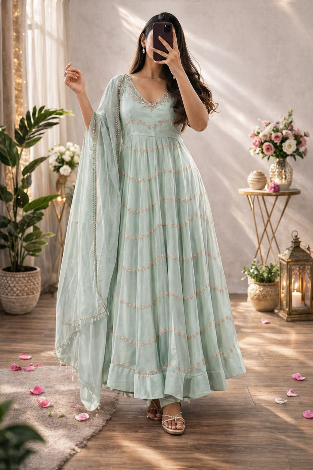 Chanderi Embroidery Fabric