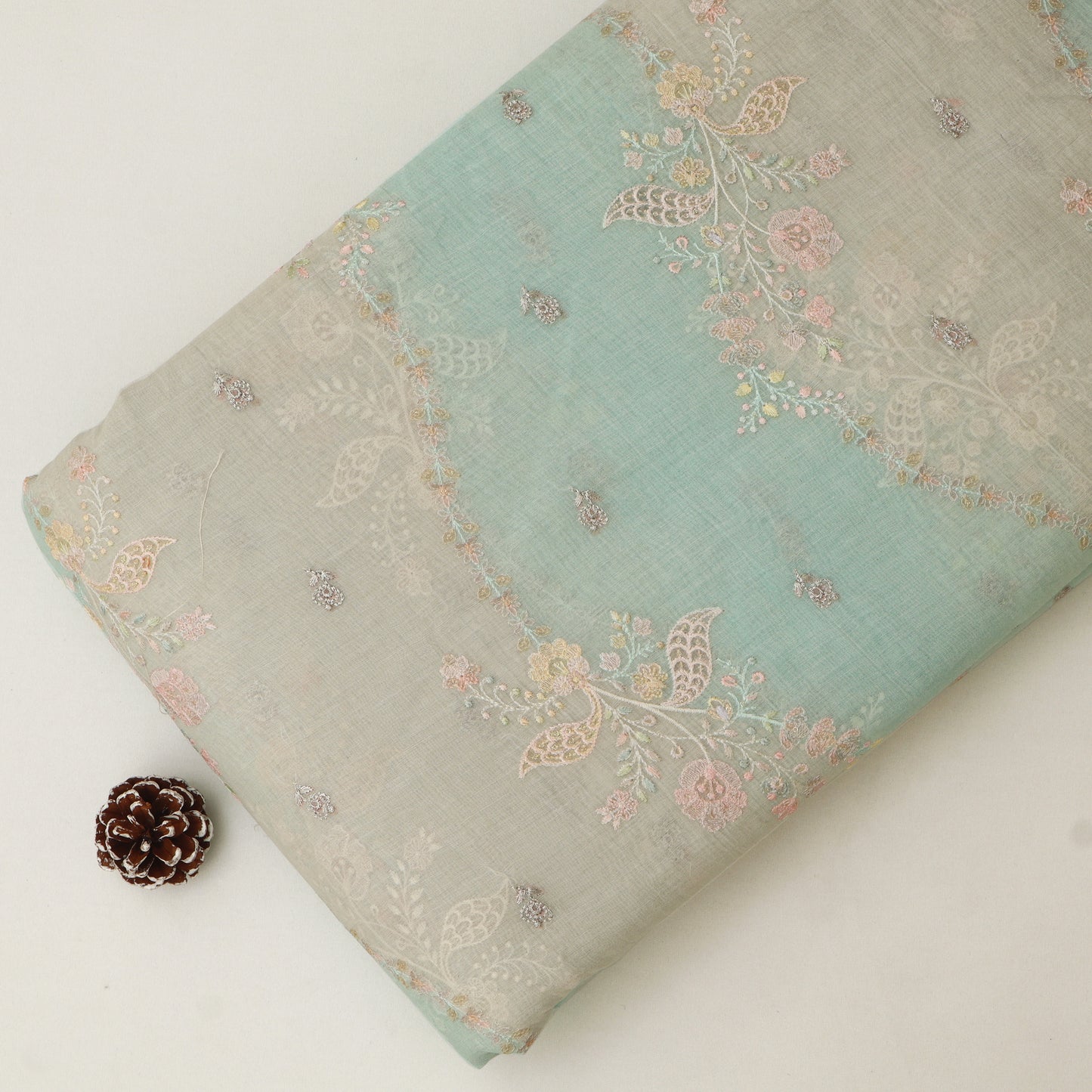 Chanderi Embroidery Fabric