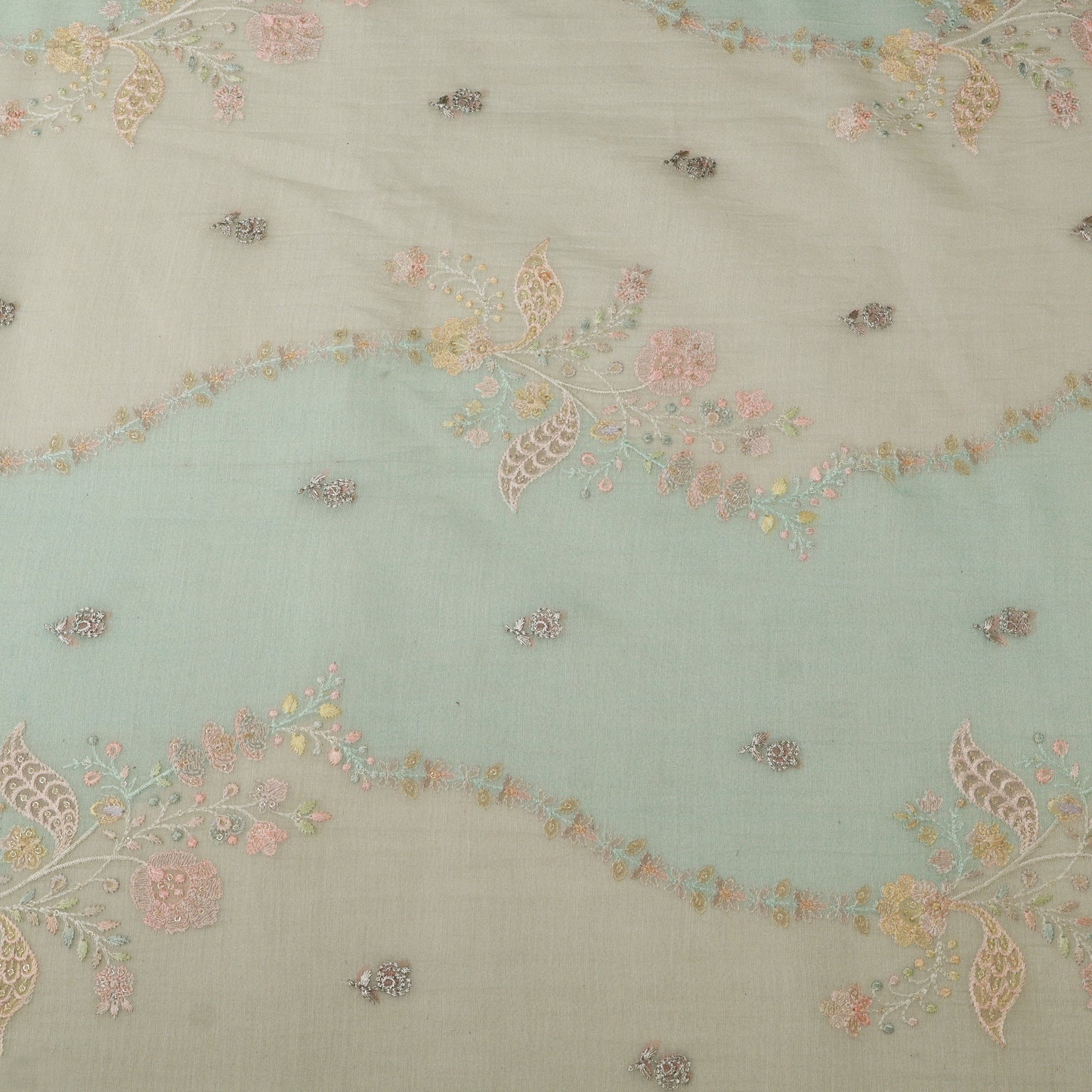 Chanderi Embroidery Fabric
