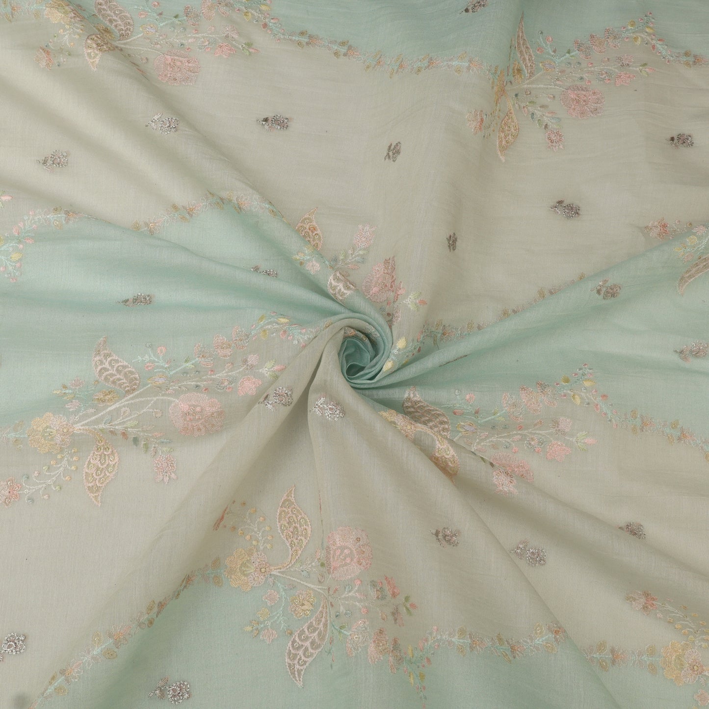 Chanderi Embroidery Fabric