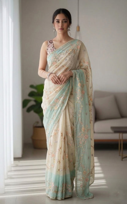 Chanderi Embroidery Fabric