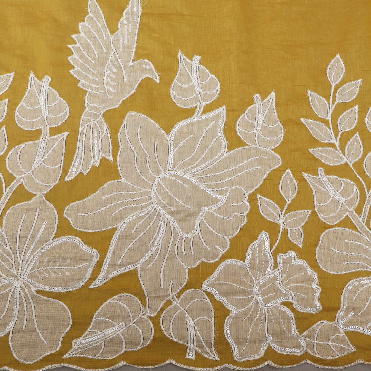Chanderi Embroidery Fabric
