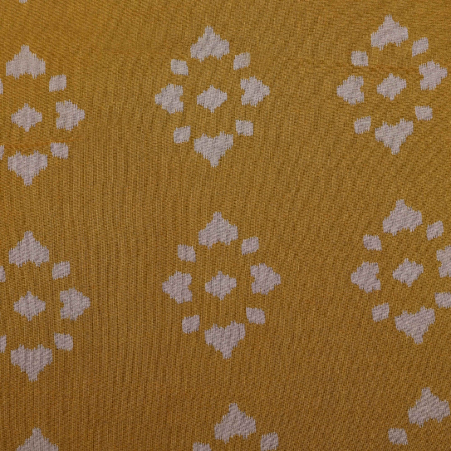 Yellow Color Mulmul Print Fabric