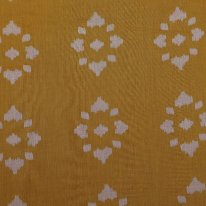 Yellow Color Mulmul Print Fabric