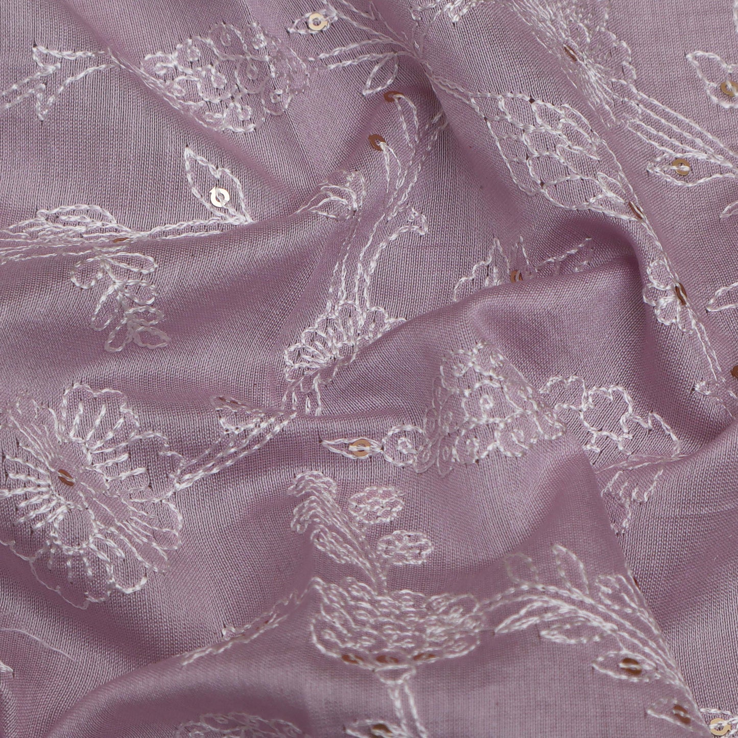 Move Color Chanderi Embroidery Fabric