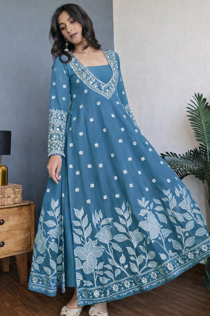 Chanderi Embroidery Fabric