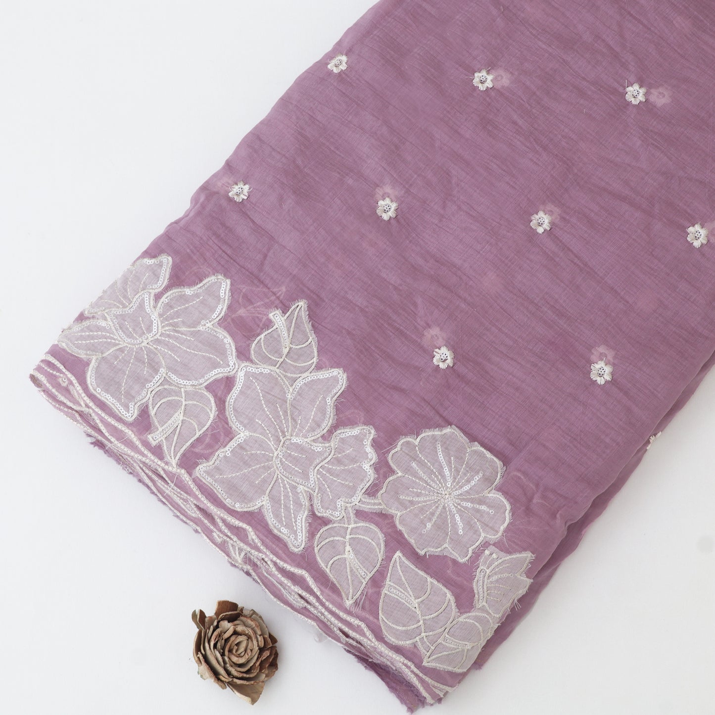 Mul Chanderi Embroidery Fabric