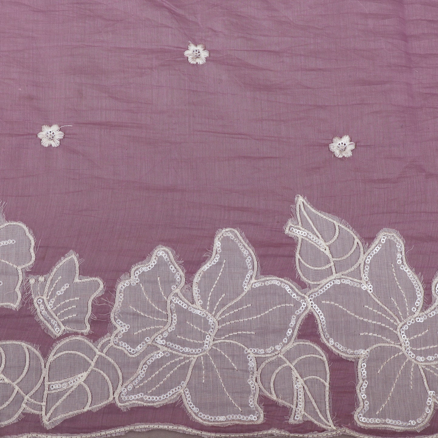 Mul Chanderi Embroidery Fabric