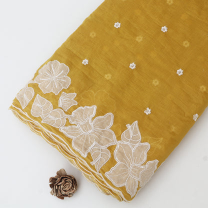 Mul Chanderi Embroidery Fabric