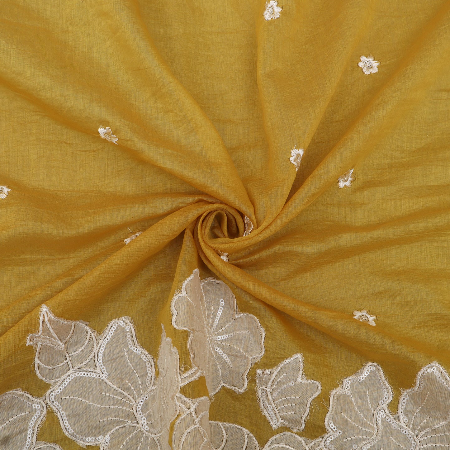 Mul Chanderi Embroidery Fabric