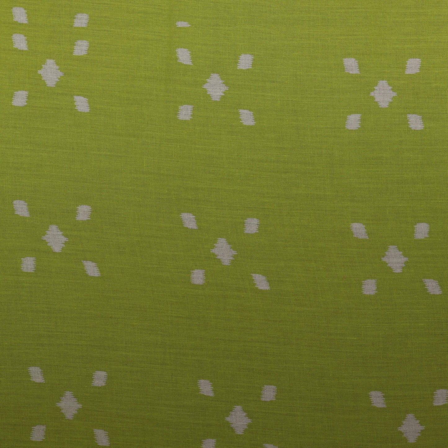 Lime Green Color Mulmul Print Fabric
