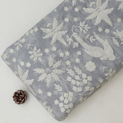 Mul Chanderi Embroidery Fabric