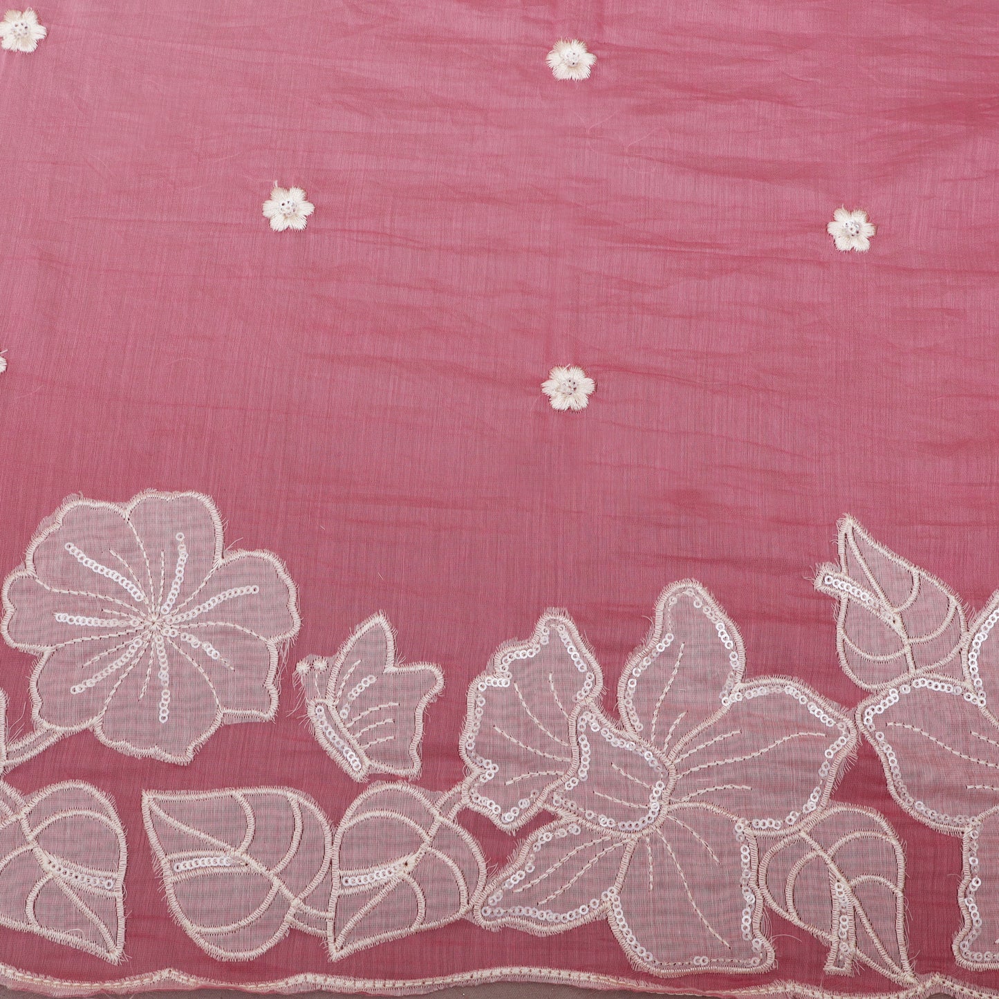 Mul Chanderi Embroidery Fabric