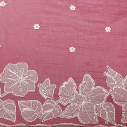 Mul Chanderi Embroidery Fabric