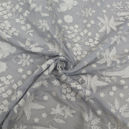Mul Chanderi Embroidery Fabric