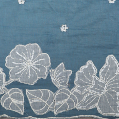Mul Chanderi Embroidery Fabric