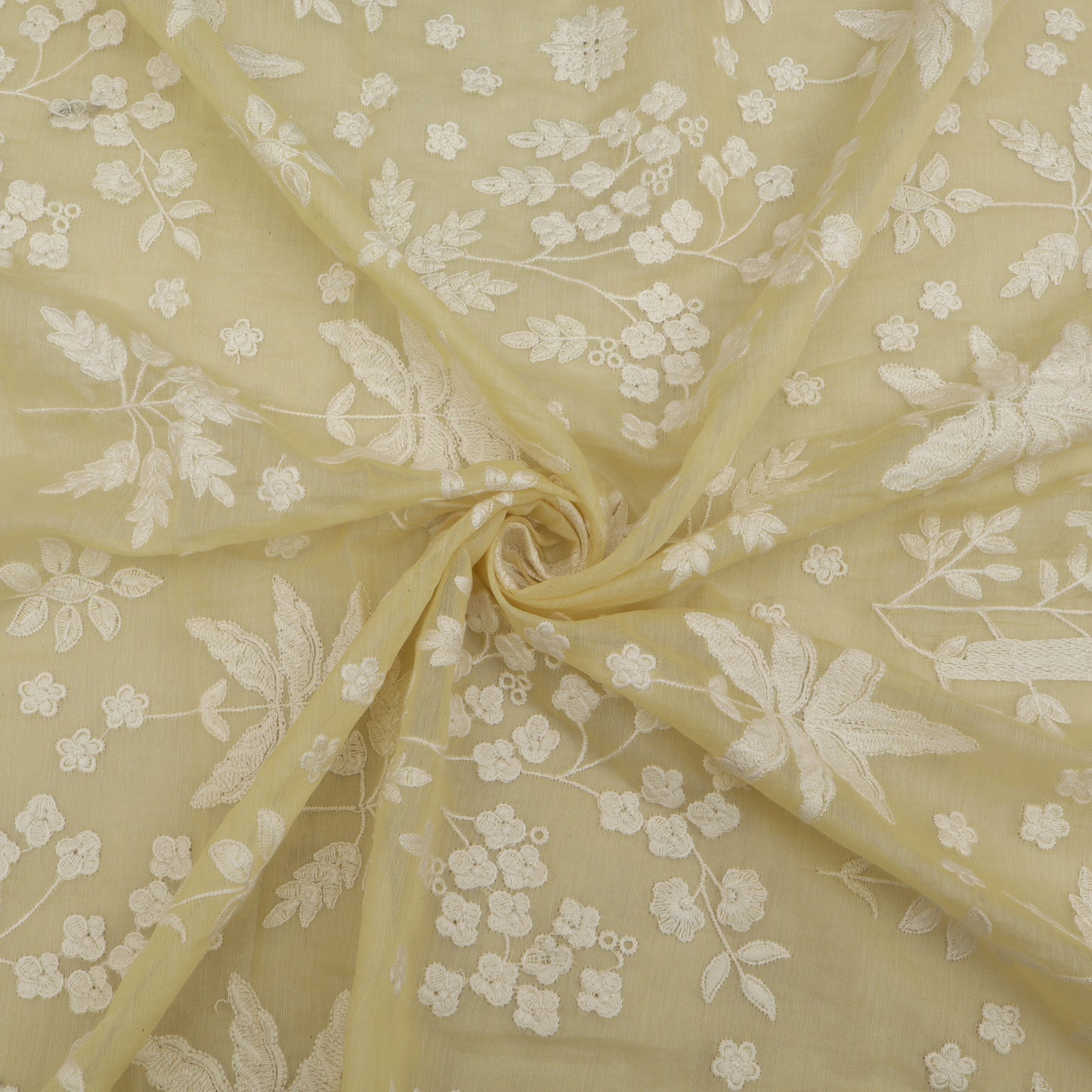 Mul Chanderi Embroidery Fabric
