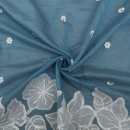 Mul Chanderi Embroidery Fabric