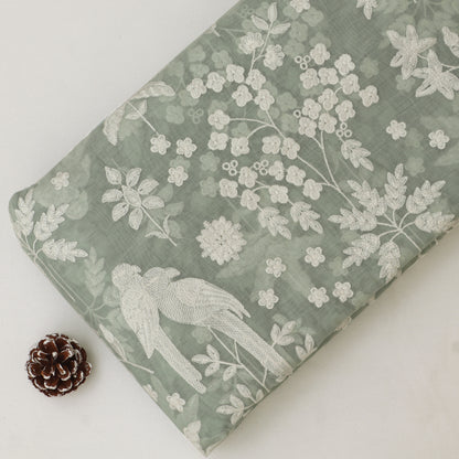Mul Chanderi Embroidery Fabric