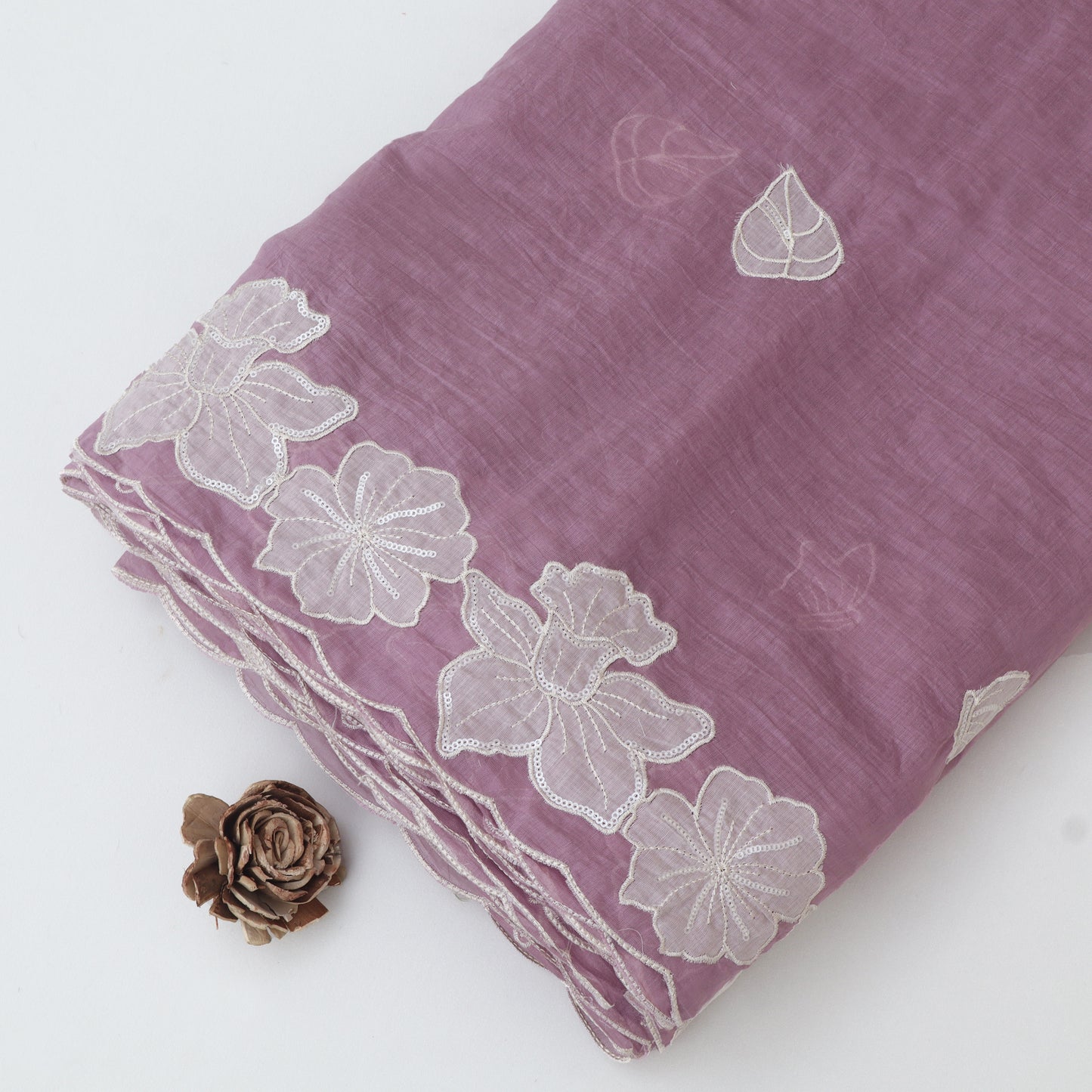 Mul Chanderi Border Embroidery Dupatta