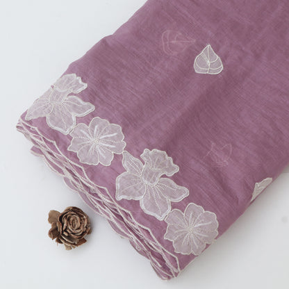 Mul Chanderi Border Embroidery Dupatta