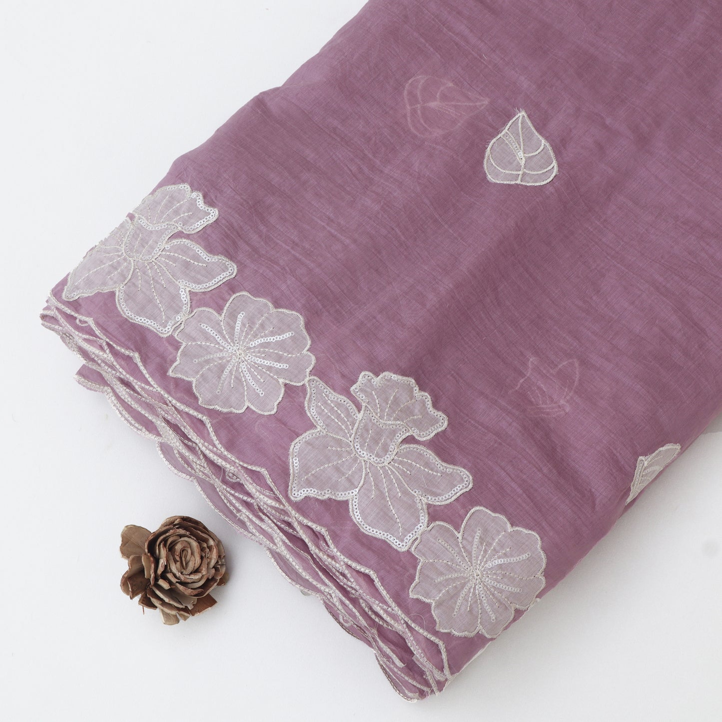 Mul Chanderi Border Embroidery Dupatta
