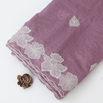 Mul Chanderi Border Embroidery Dupatta