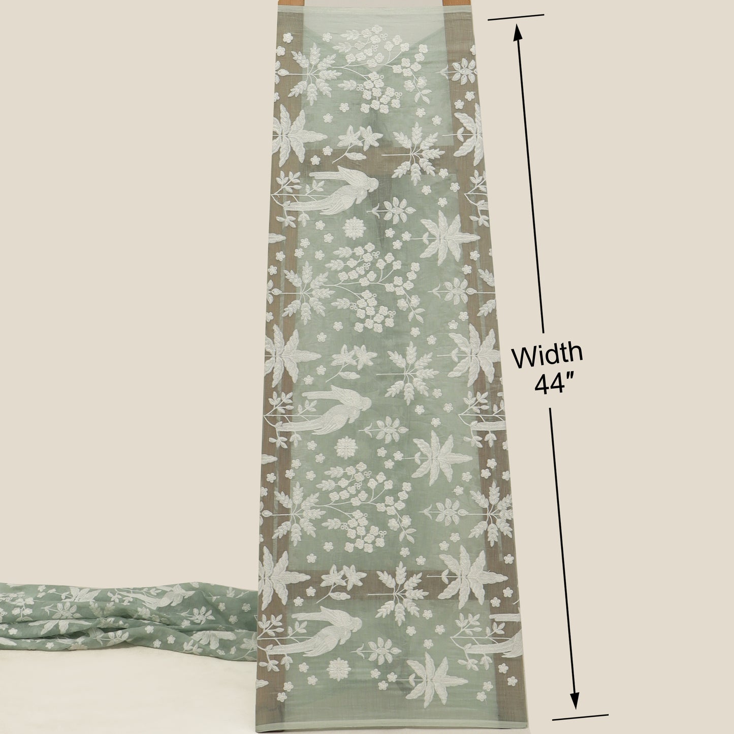 Mul Chanderi Embroidery Fabric