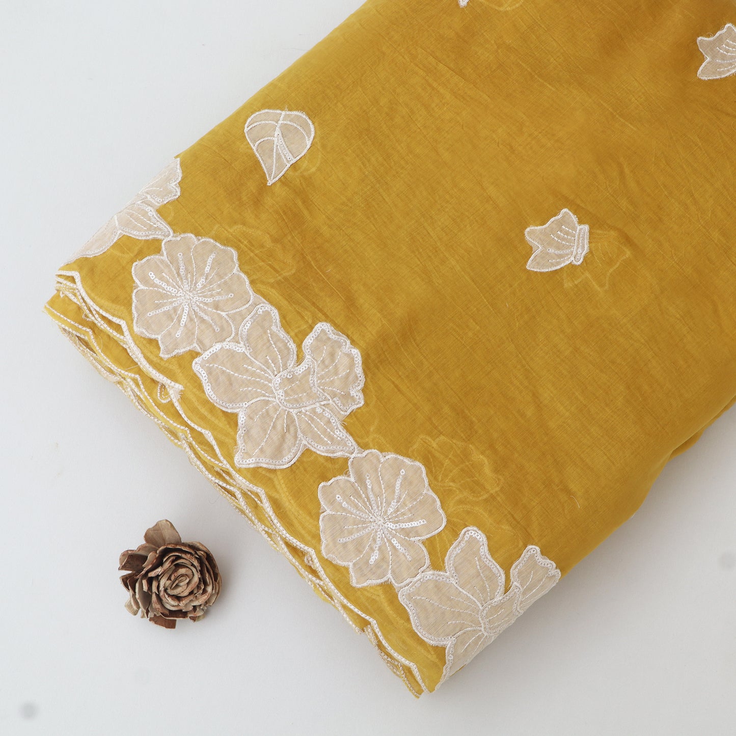 Mul Chanderi Border Embroidery Dupatta