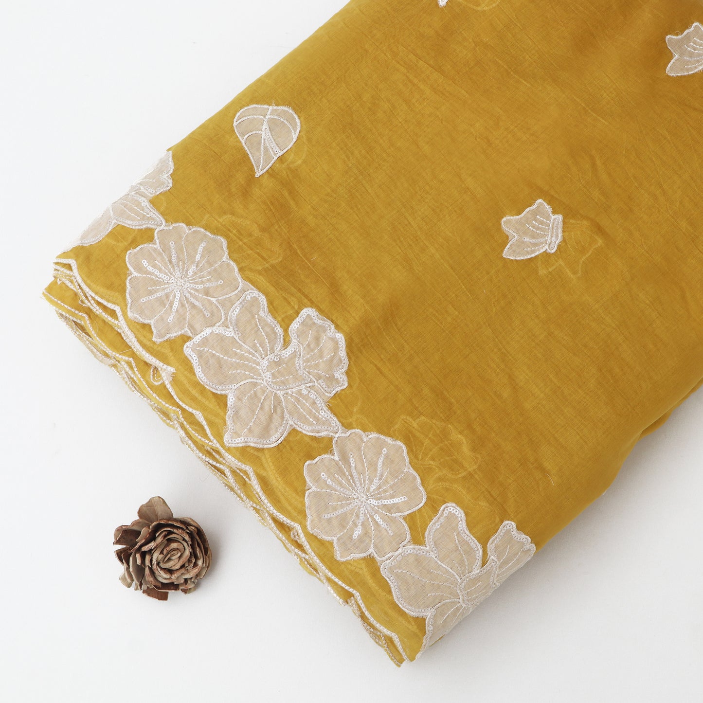 Mul Chanderi Border Embroidery Dupatta