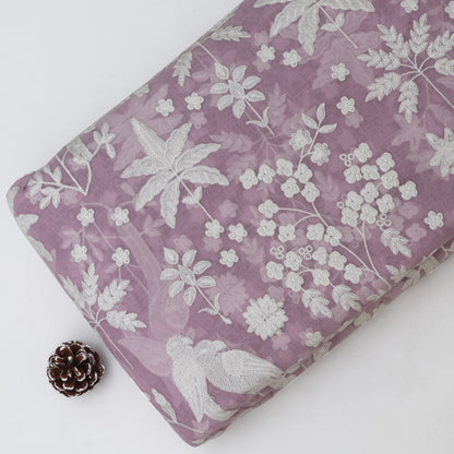 Mul Chanderi Embroidery Fabric