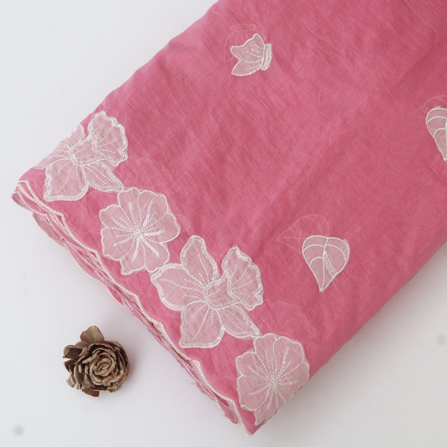 Mul Chanderi Border Embroidery Dupatta